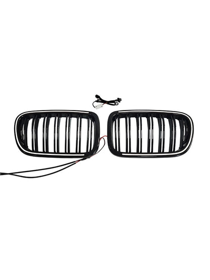 Griglia anteriore a doppio rene nera per paraurti, compatibile con BMW X3 F25 2011-2014.