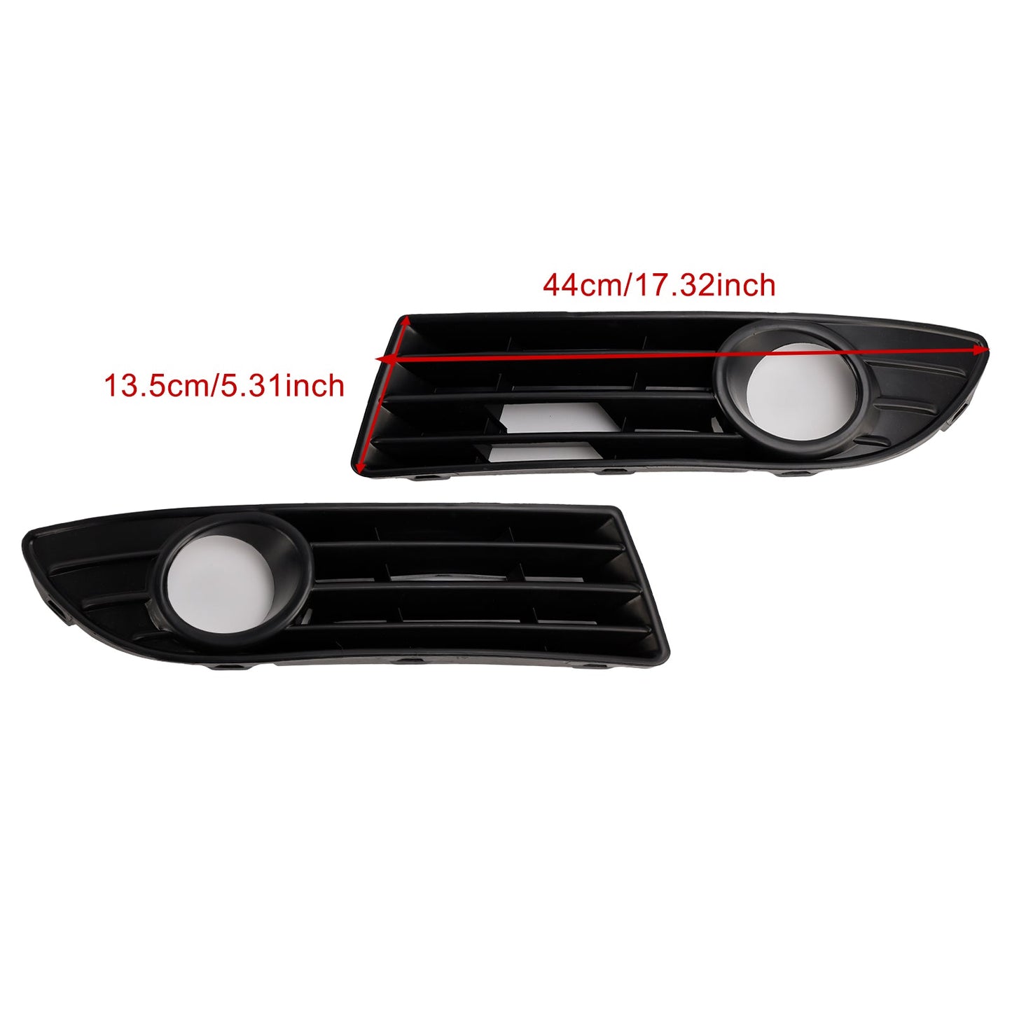 Griglia di copertura fendinebbia 2 pezzi per VW Polo 9N3 GTI 2005-2009 6Q0853665E 6Q0853666G