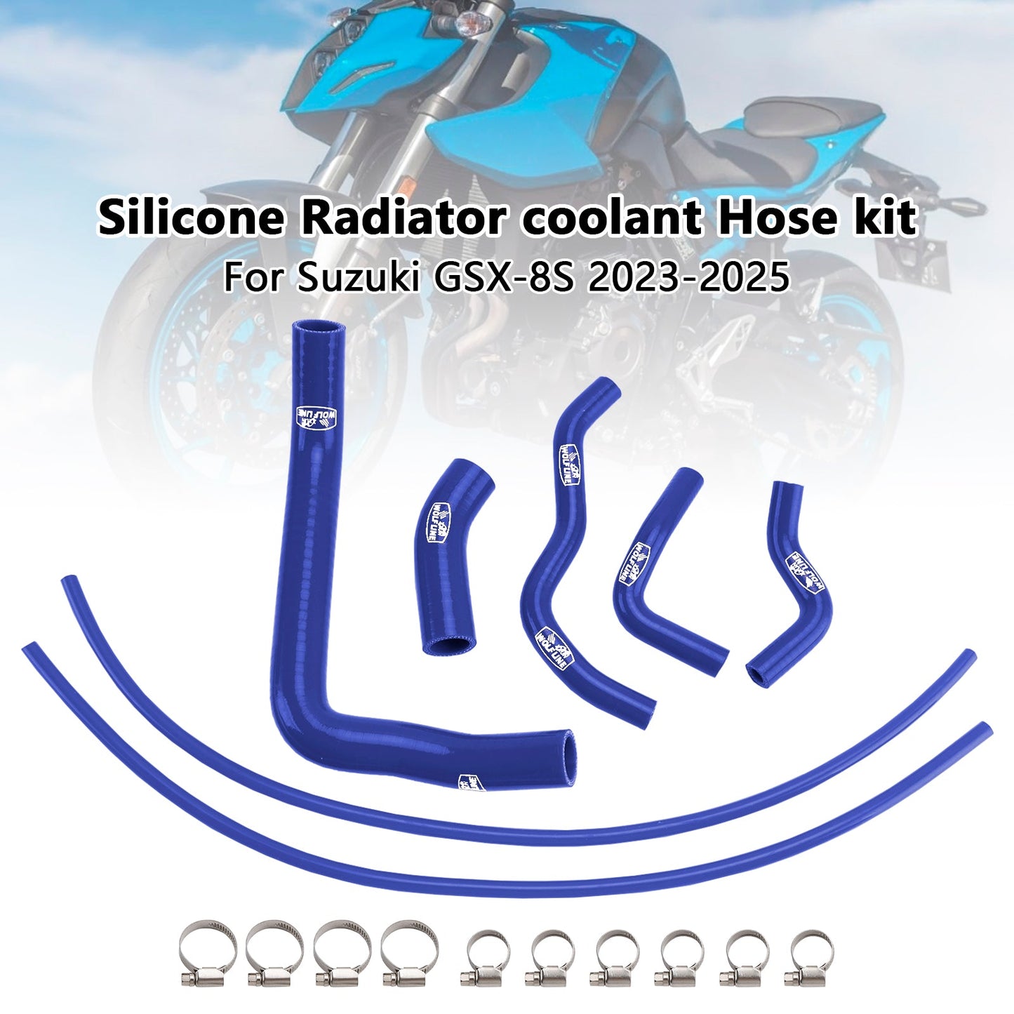 Tubo flessibile del liquido di raffreddamento del radiatore in silicone Suzuki GSX-8S 2023-2025