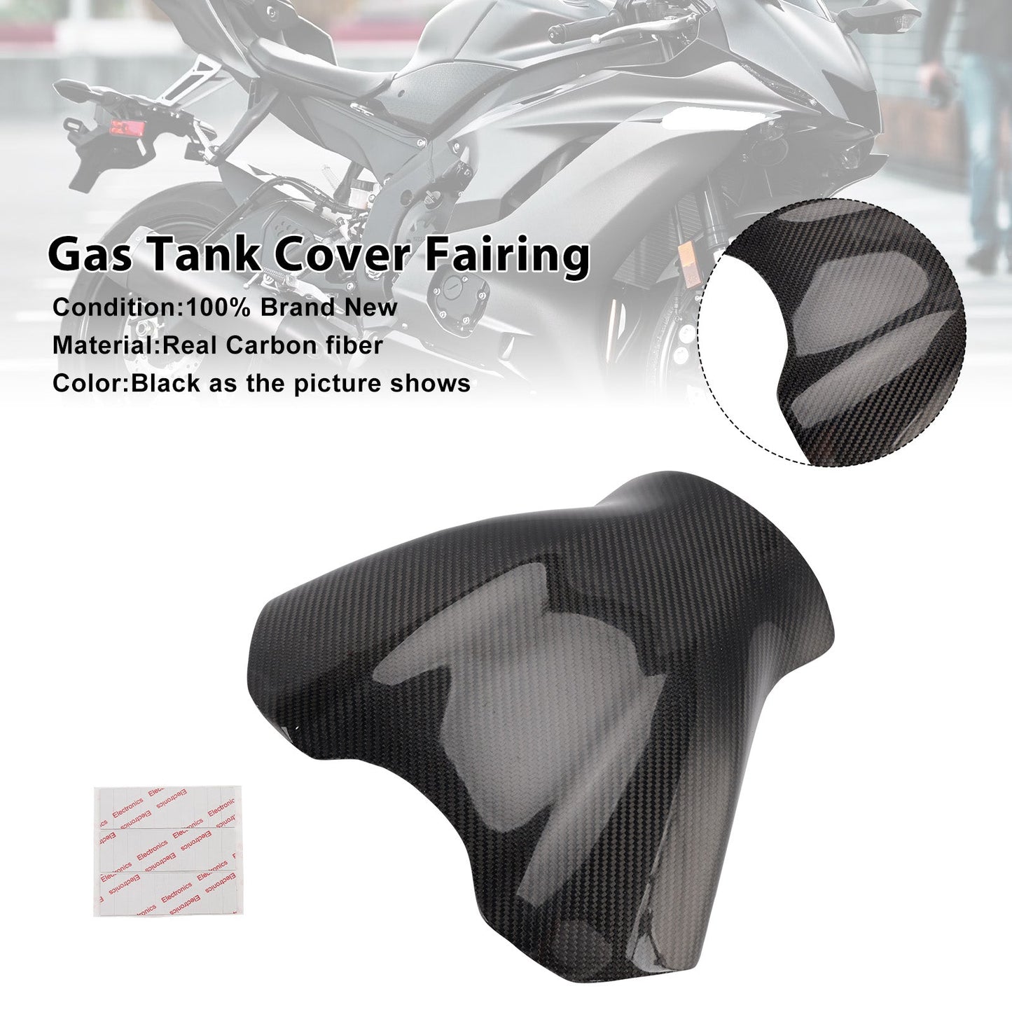 Carenatura copri serbatoio in vera fibra di carbonio per Yamaha YZF R6 2017-2023