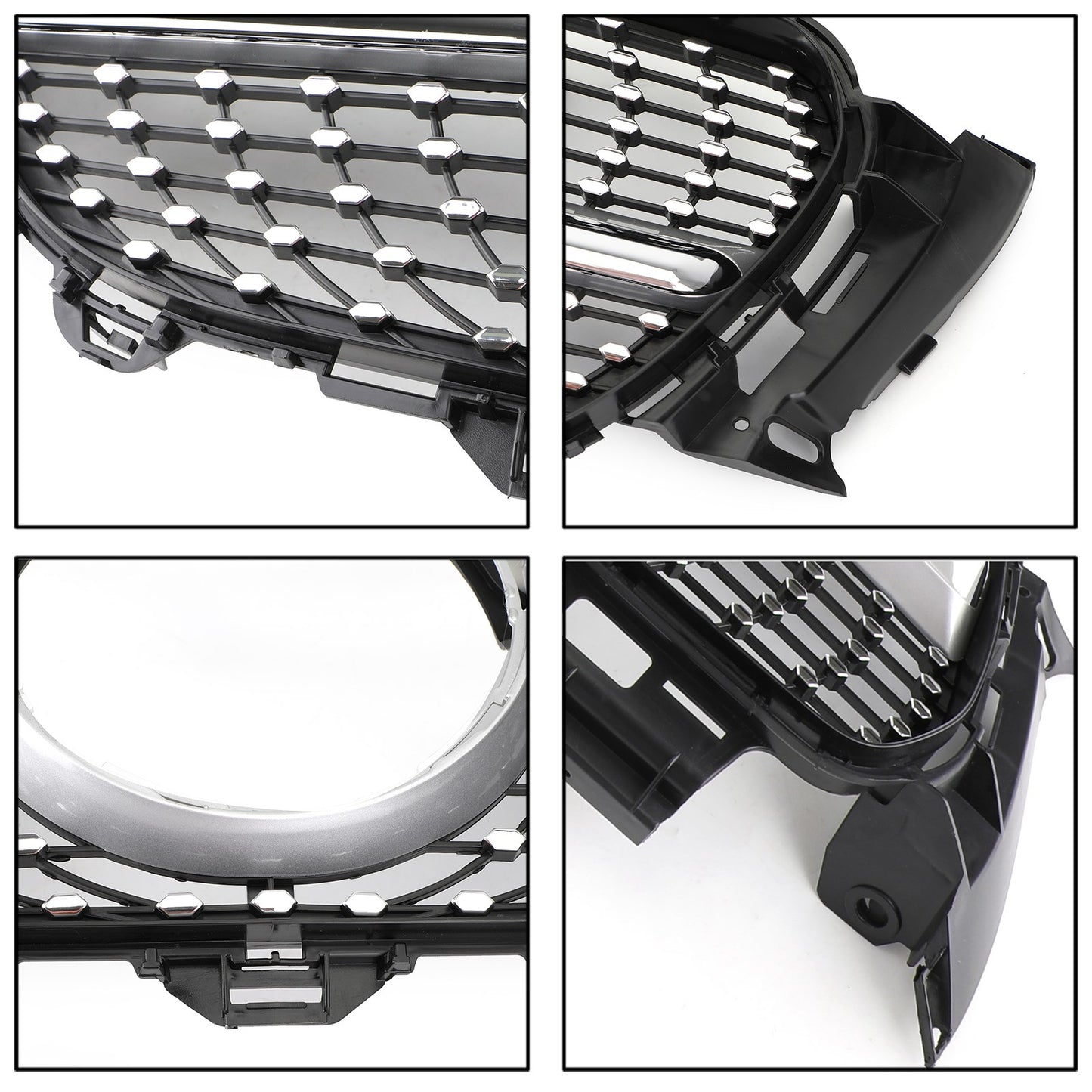 Per Mercedes Benz W213 E300 E400 16-19 Griglia Griglia Anteriore Bordo Argento