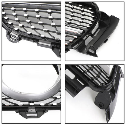 Per Mercedes Benz W213 E300 E400 16-19 Griglia Griglia Anteriore Bordo Argento
