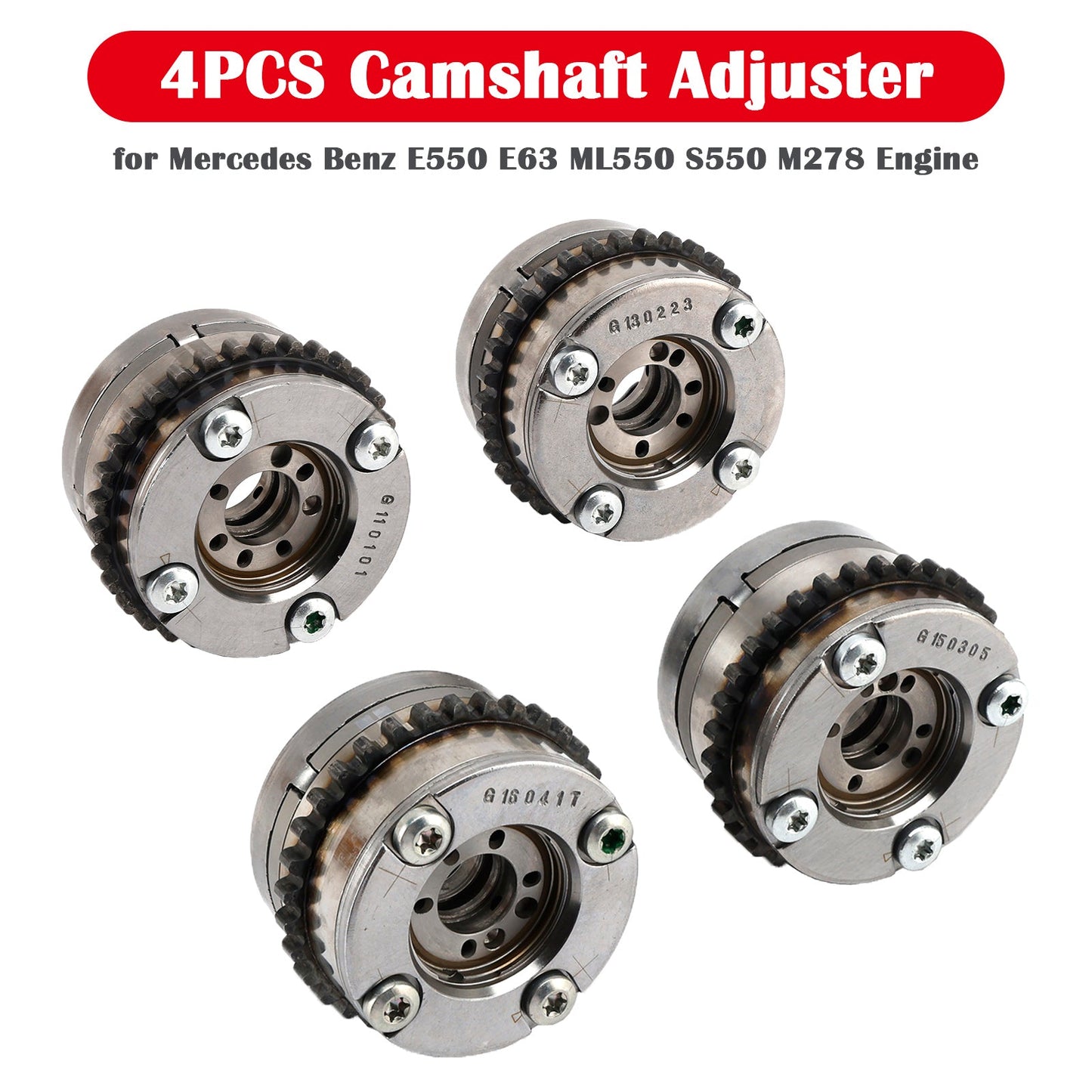 Regolatore dell'albero a camme 4 pezzi per motore Mercedes Benz E550 E63 ML550 S550 M278