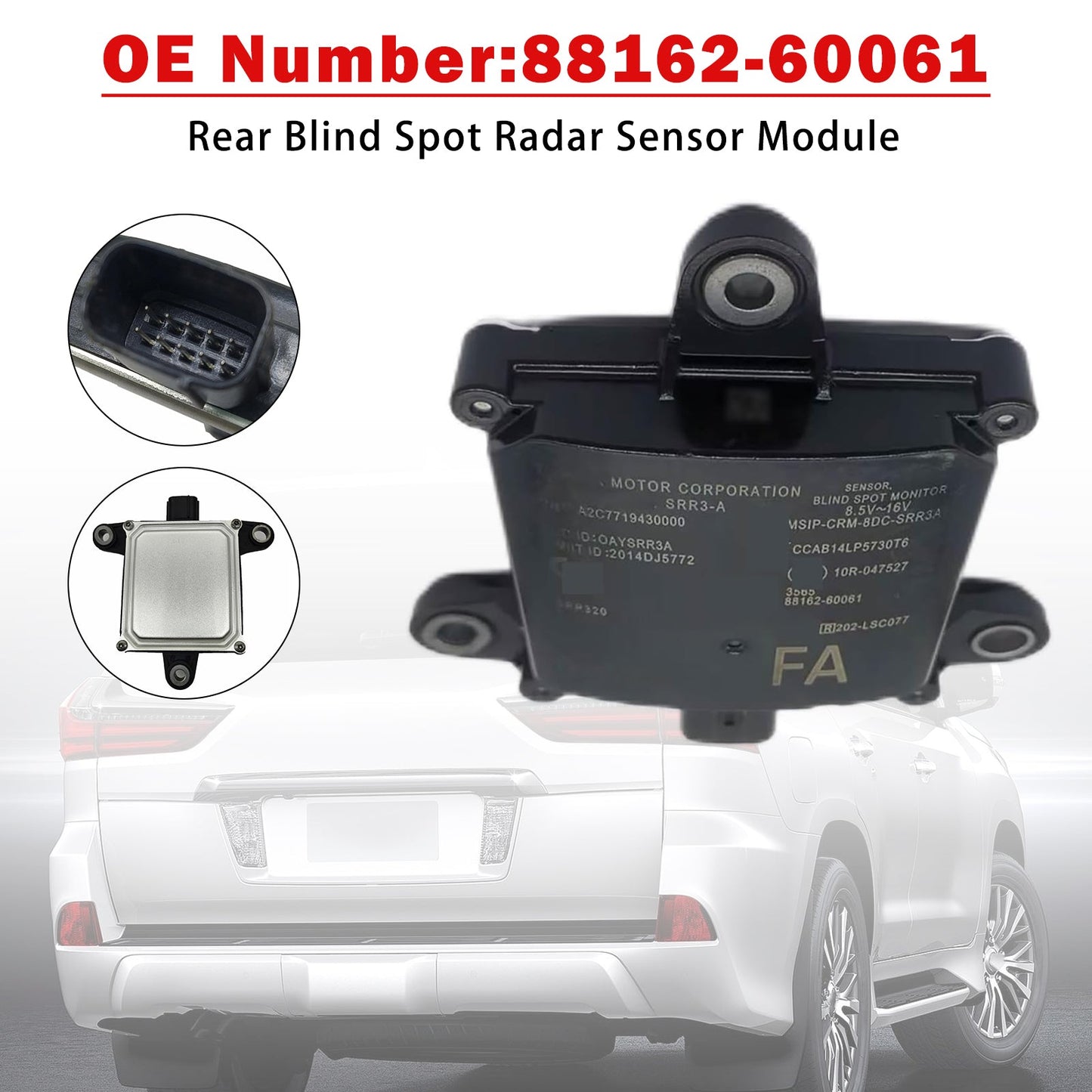 Modulo sensore radar per angolo cieco posteriore 88162-60061 per Toyota Land Cruiser 2008-2020