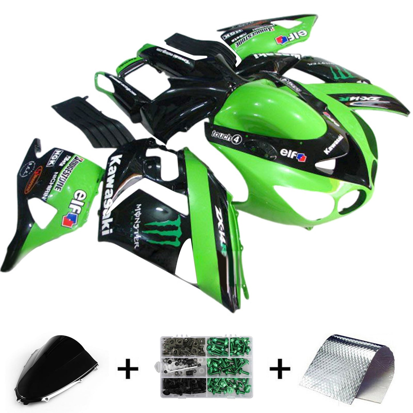 Carrozzeria kit carenatura iniezione Kawasaki ZX14R ZZR1400 2006-2011