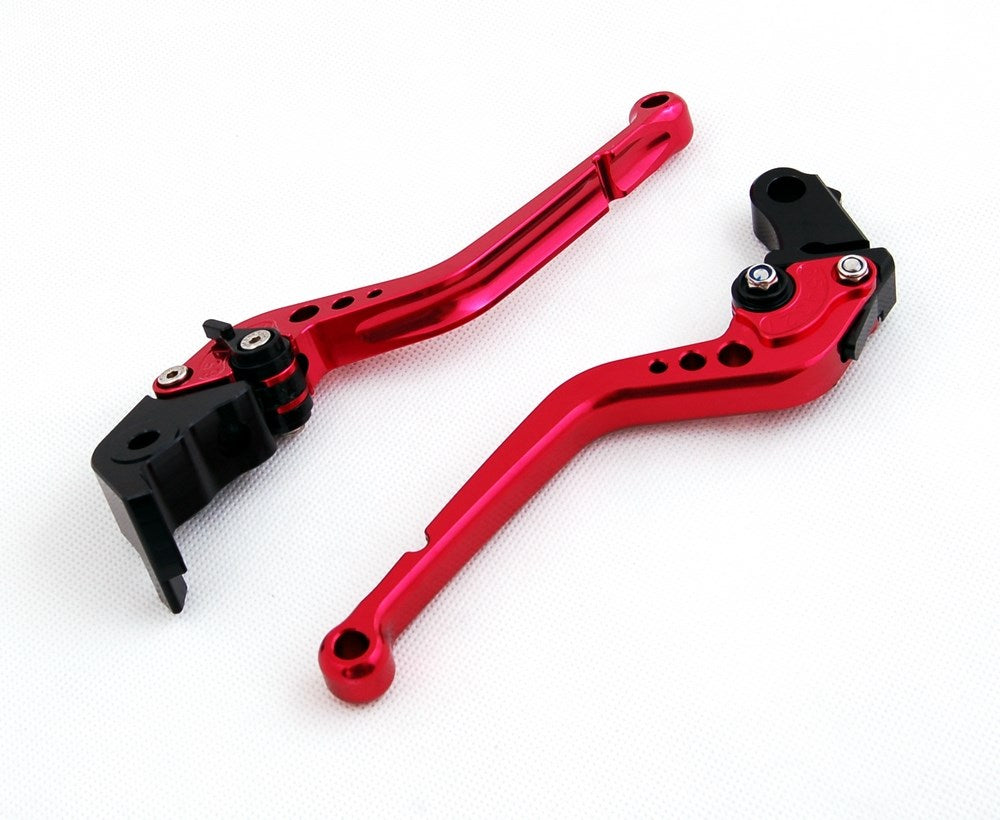 Long Brake Clutch Levers For Suzuki GSXR600 GSXR750 2006-10 GSXR1000 05-06 Black