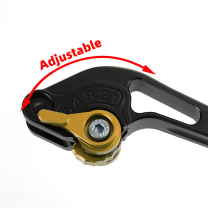 Nuova leva freno e frizione corta compatibile con Suzuki GSF650 GSXR1300 DL1000, colore oro.