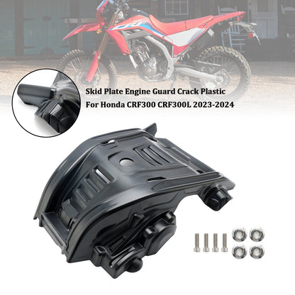 Piastra paramotore Honda CRF300 CRF300L 2023-2024 Protezione motore in plastica crepata