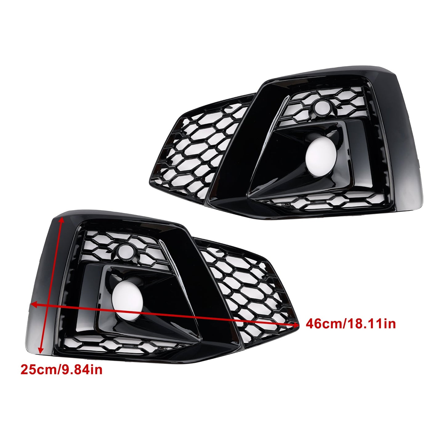 Griglia di copertura fendinebbia paraurti anteriore Audi A5 S-line S5 2020-2023 2 pezzi 8W6807682T3Q7