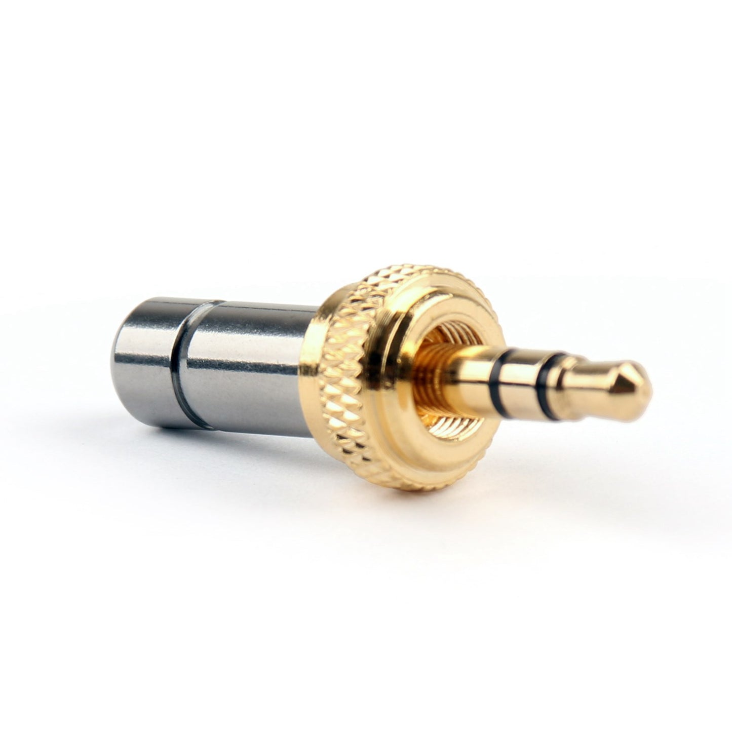 1x mini spina jack stereo con bloccaggio a vite da 3,5 mm placcato oro da 3,7 mm per Sennheiser