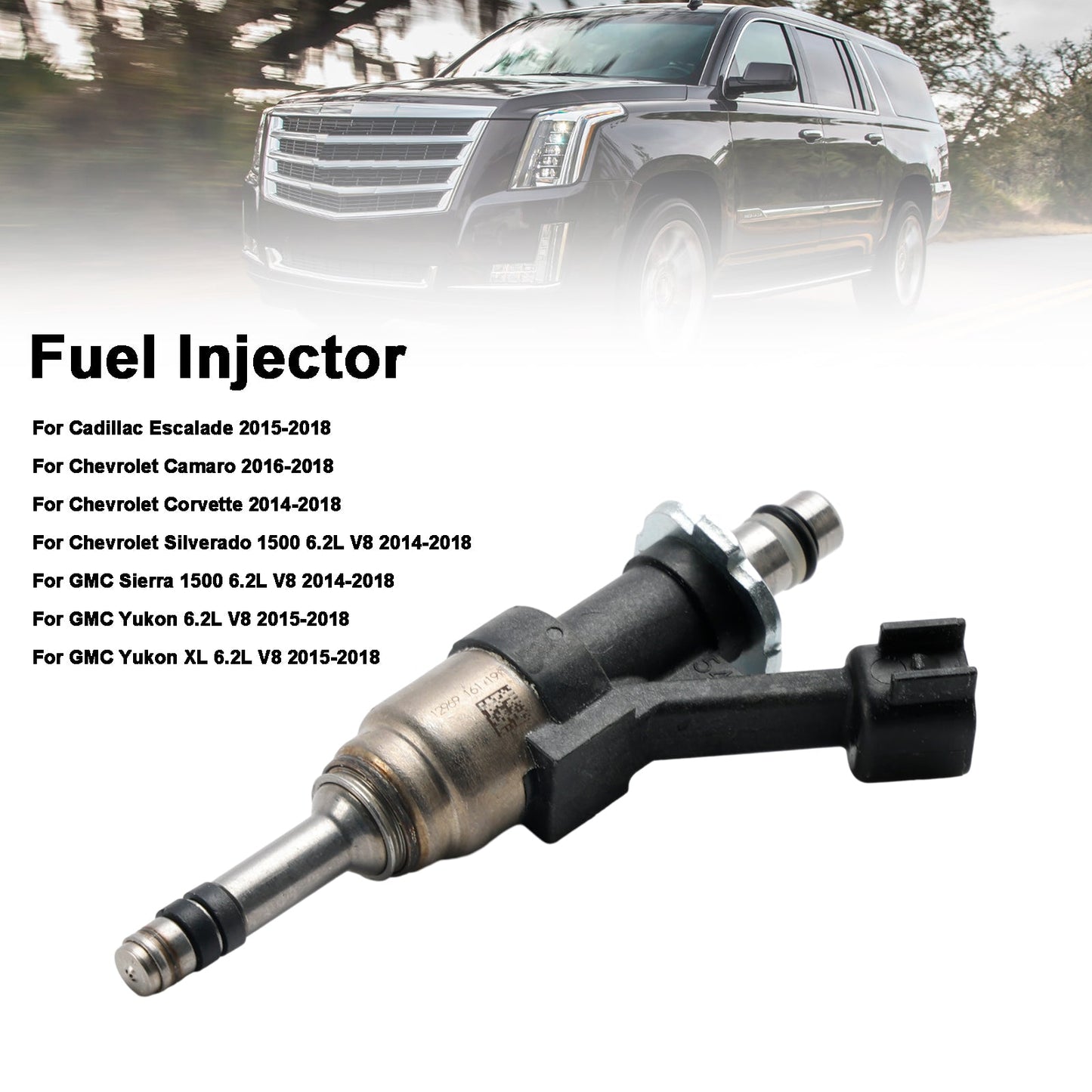 1 pz Iniettore carburante 12668393 Adatto Cadillac Escalade 2015-2018 Adatto Camaro 16-18