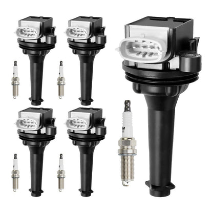Pacchetto bobine di accensione UF517 + candele per Volvo S60 2.5L L5 2012-2016