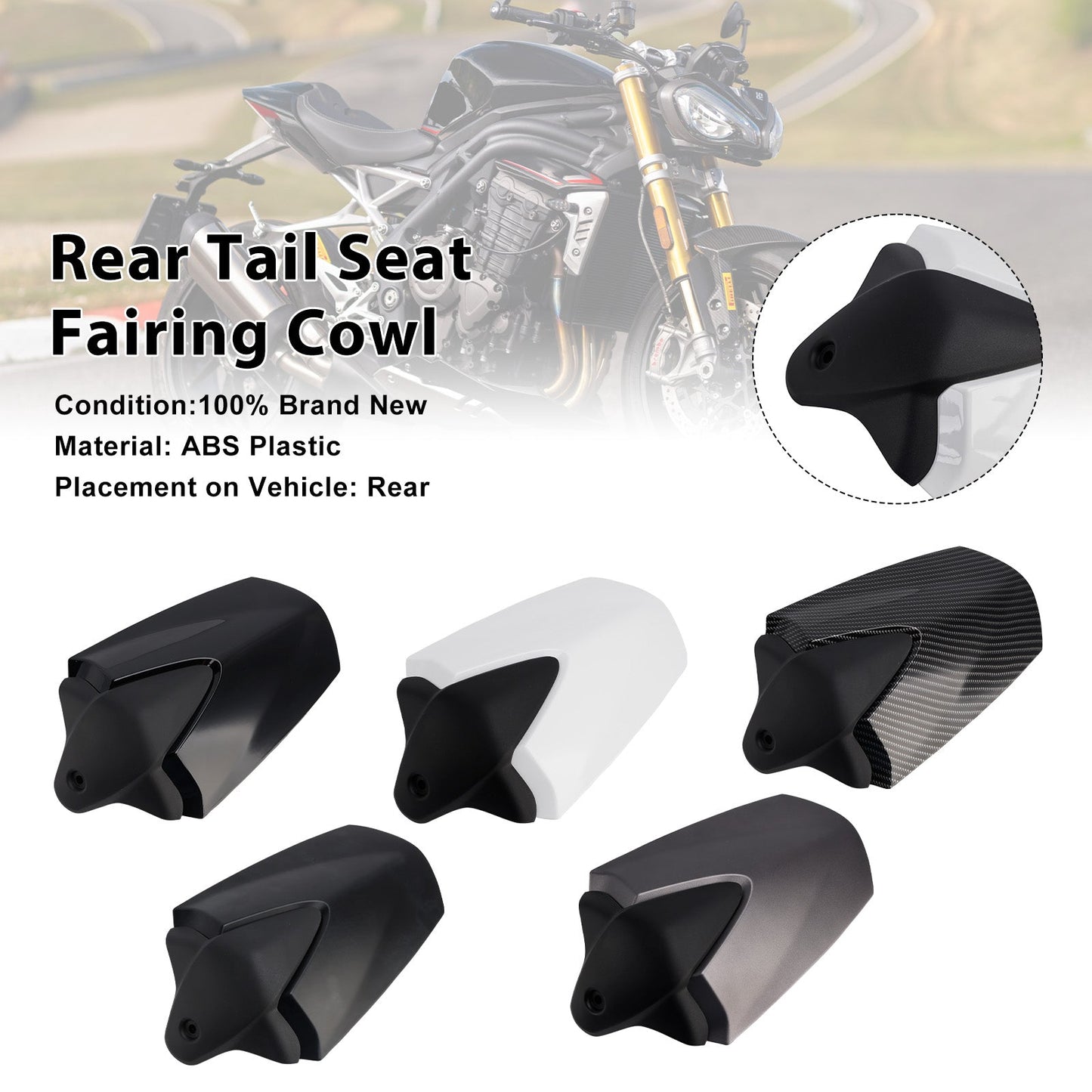 2021-2024 Per Speed Triple 1200 RS Copertura cupolino posteriore sella