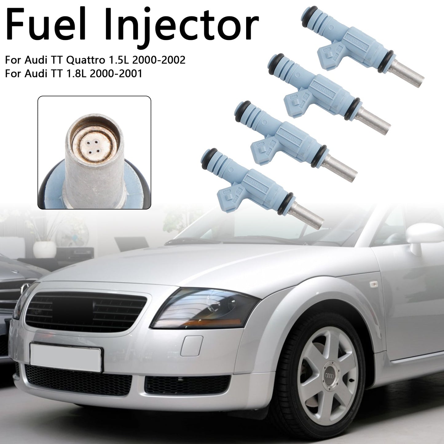 4 pezzi iniettore carburante 0280155892 adatto per Audi TT Quattro 1.5L 2000-2002 0280155893