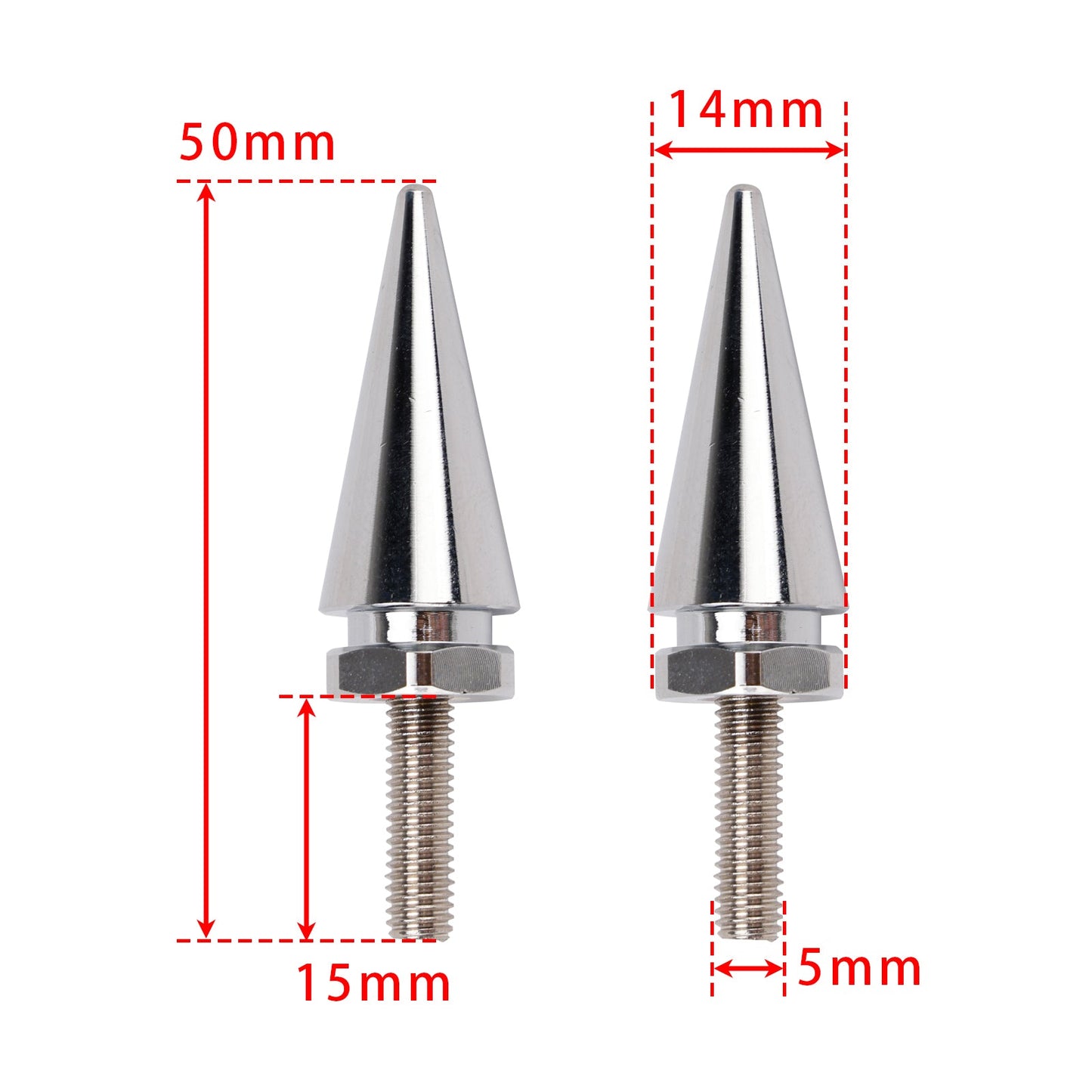 4 bulloni per parabrezza Spike in argento per Touring Road Glide 2015-2025
