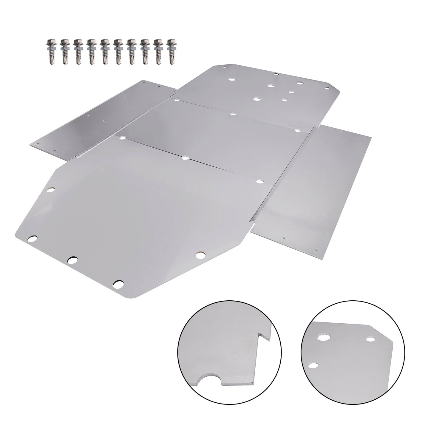 Piastra paramotore in alluminio per protezione telaio Polaris RZR 800 2008-2014