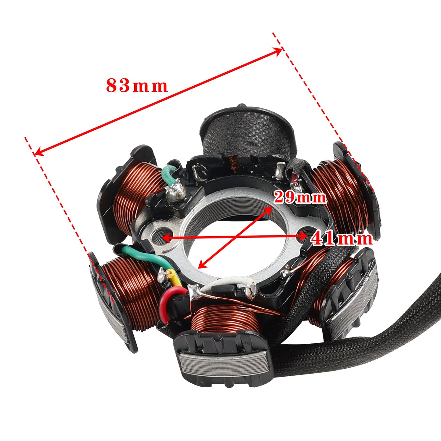 6 Bobine Statore Magneto 83mm per Honda Bali 50 DIO 50 Elite 50 SR50 SA50 SK50