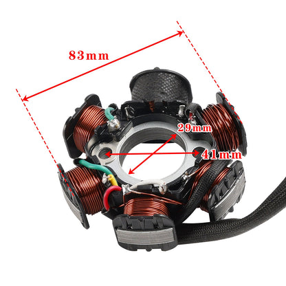 6 Bobine Statore Magneto 83mm per Honda Bali 50 DIO 50 Elite 50 SR50 SA50 SK50
