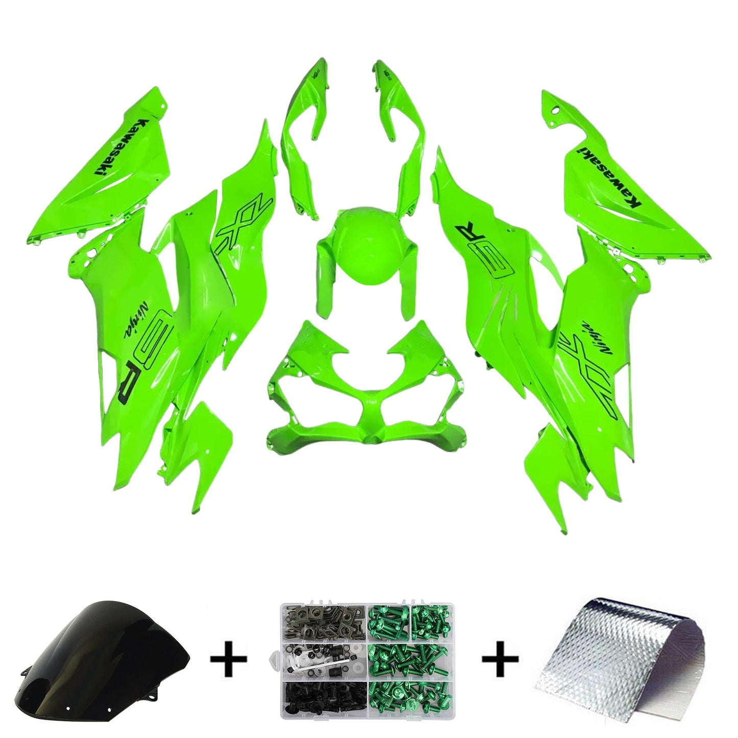 Kit carena iniezione Kawasaki ZX6R 2019-2023 Carrozzeria in plastica ABS