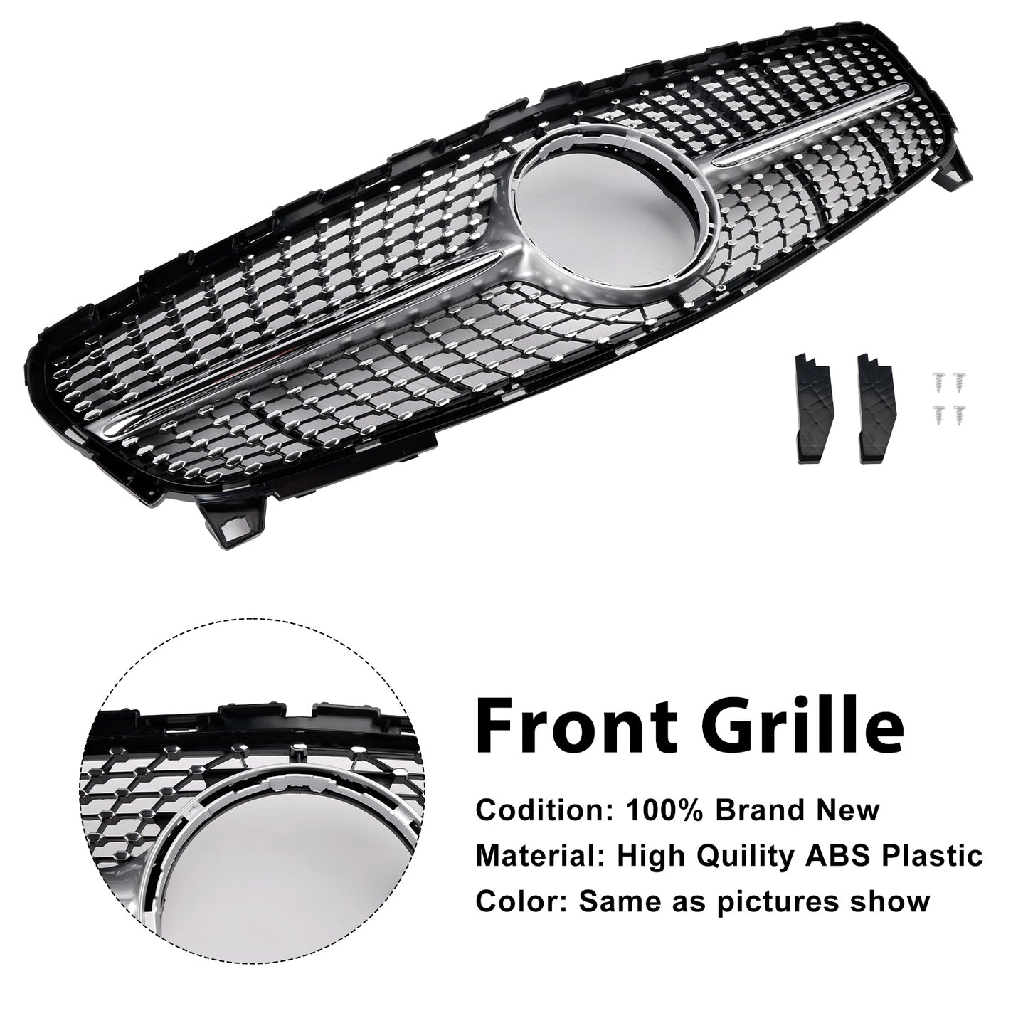 Per MERCEDES BENZ CLASSE A W176 2016-2018 Griglia per paraurti anteriore Diamond