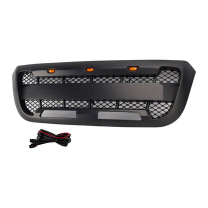 Griglia paraurti anteriore nera opaca con luce LED per Ford Ranger 2004-2011.