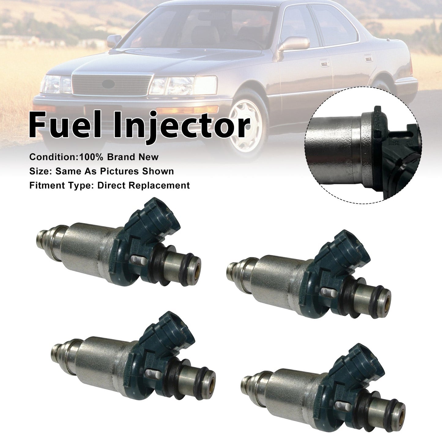4 iniettori di carburante per Lexus LS400 1992-1997 SC400 1992-1997 23250-50020
