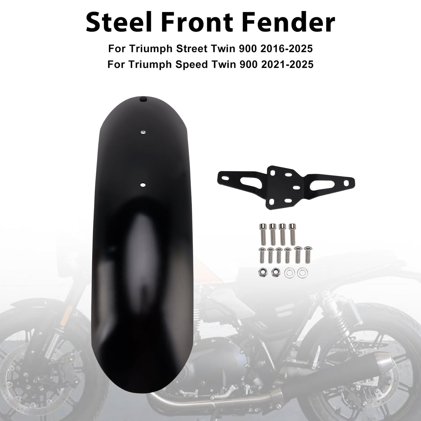 Parafango anteriore in acciaio per Street Scrambler 900 Speed Twin 900