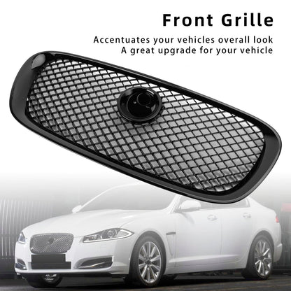 Per Jaguar XF XF-R Style 2008-201 Griglia paraurti anteriore 1 nero lucido