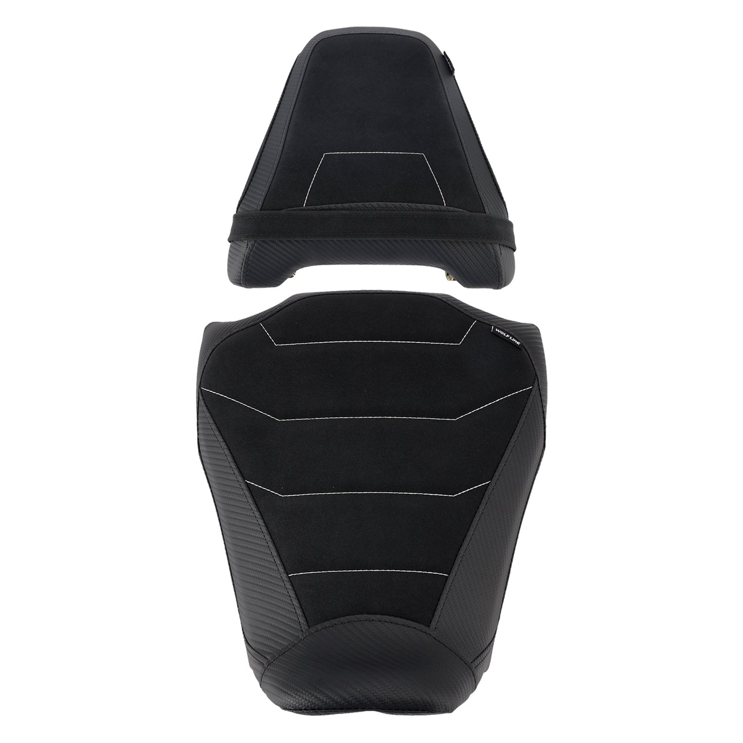 Kit sella conducente e passeggero 2024-2025 per Honda CB650R CBR650R, cuscino posteriore nero.