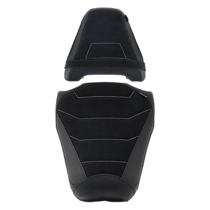 Kit sella conducente e passeggero 2024-2025 per Honda CB650R CBR650R, cuscino posteriore nero.