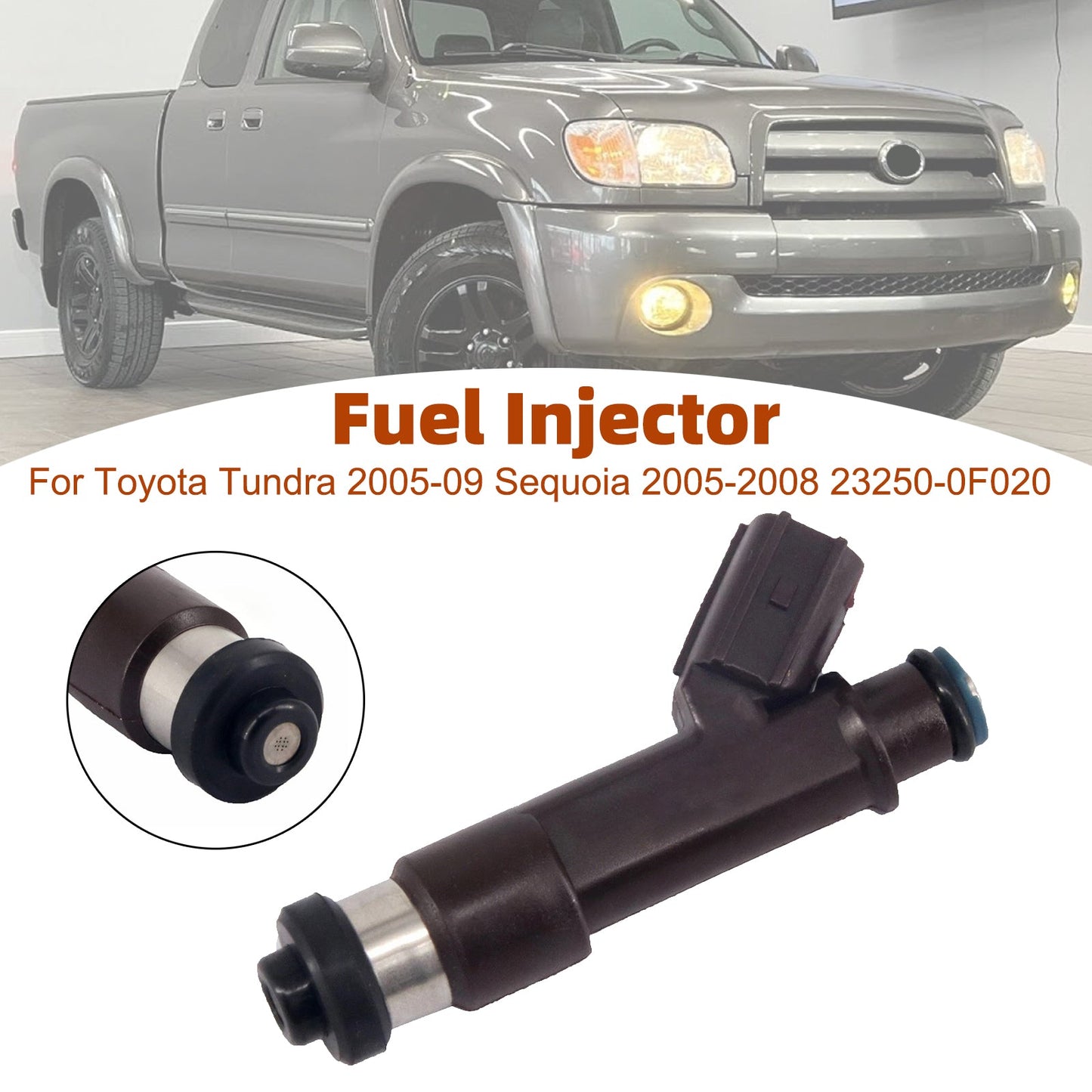 1 iniettore di carburante per Toyota Tundra 2005-09 e Sequoia 2005-2008, codice 23250-0F020.