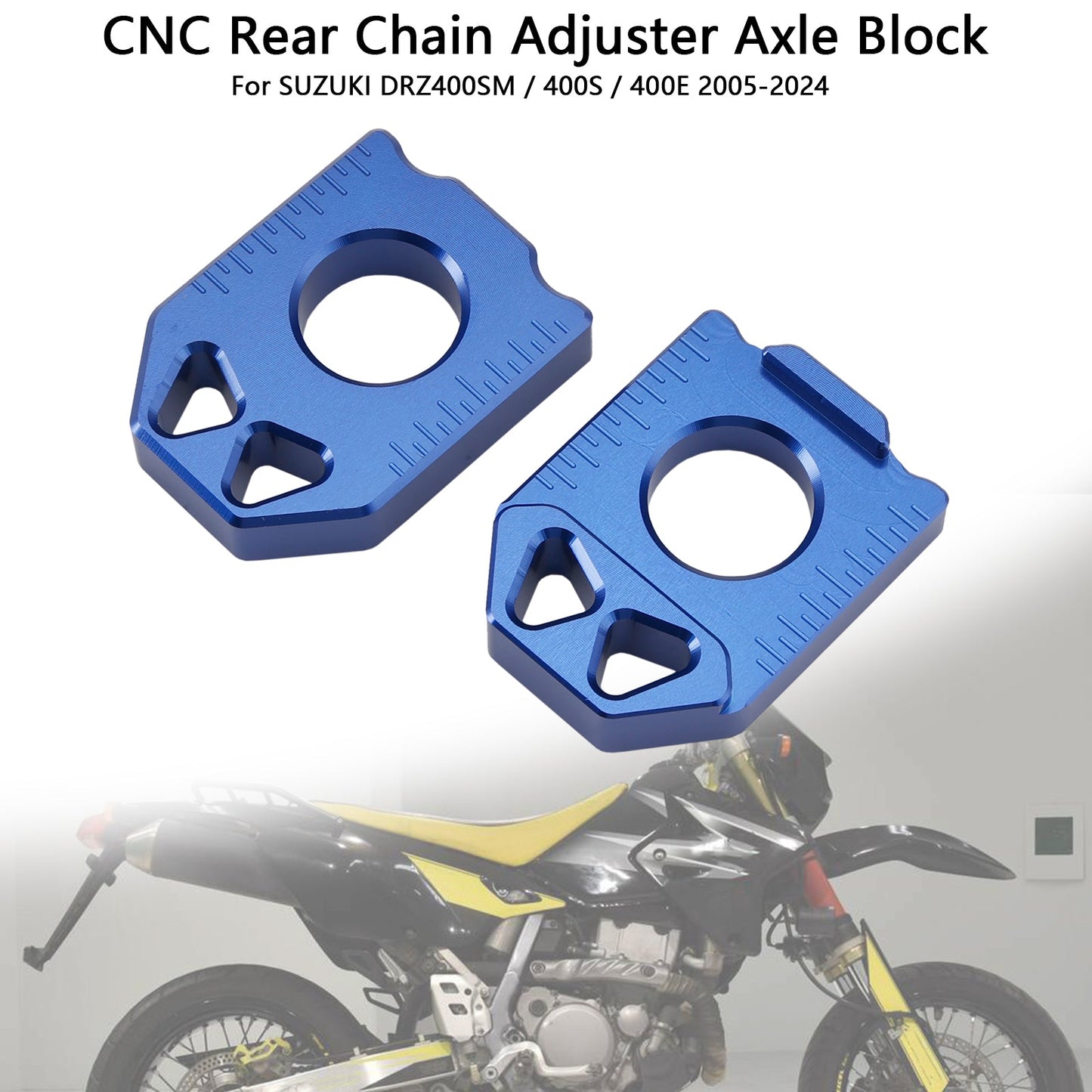 Blocco asse tendicatena posteriore CNC SUZUKI DRZ400SM 400S 400E 2005-2024