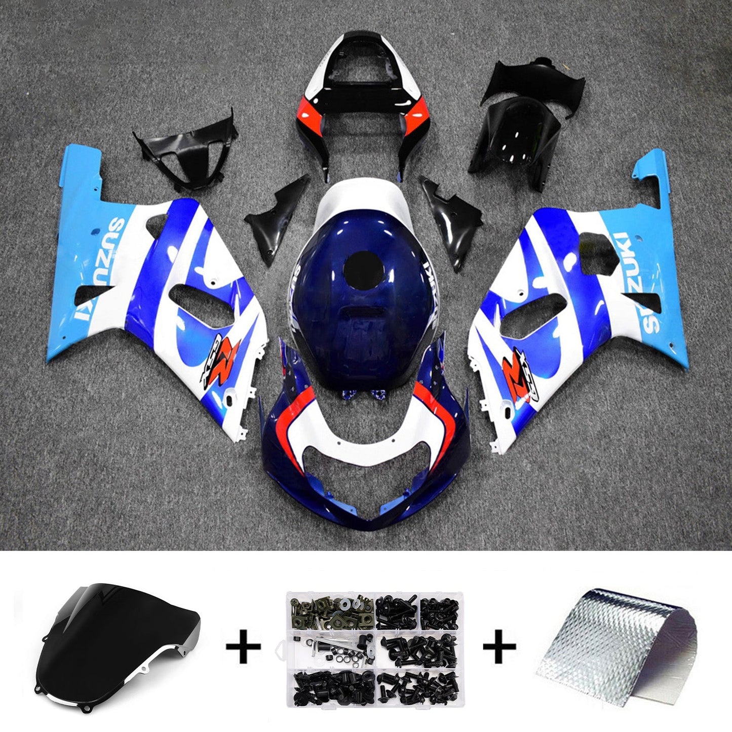 Kit carenatura iniezione per Suzuki GSXR600 2001-2003 GSXR750 2000-2003 K1