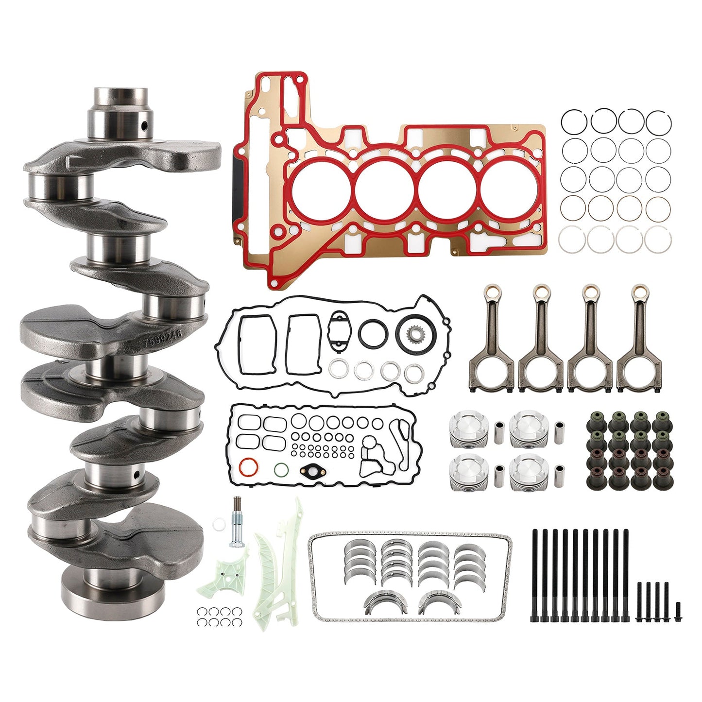 Kit di revisione e ricostruzione albero motore/bielle/pistoni/guarnizione BMW X3 20i / 20ix (EUR) F25 N20 2011-2017 11217640165