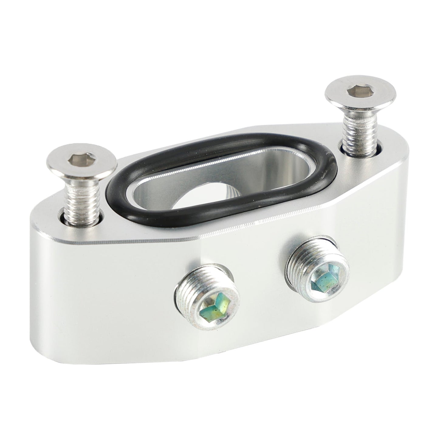 Piastra adattatrice per linea di alimentazione dell'olio Billet LS Twin Turbo Dual 90 gradi 1/8" NPT