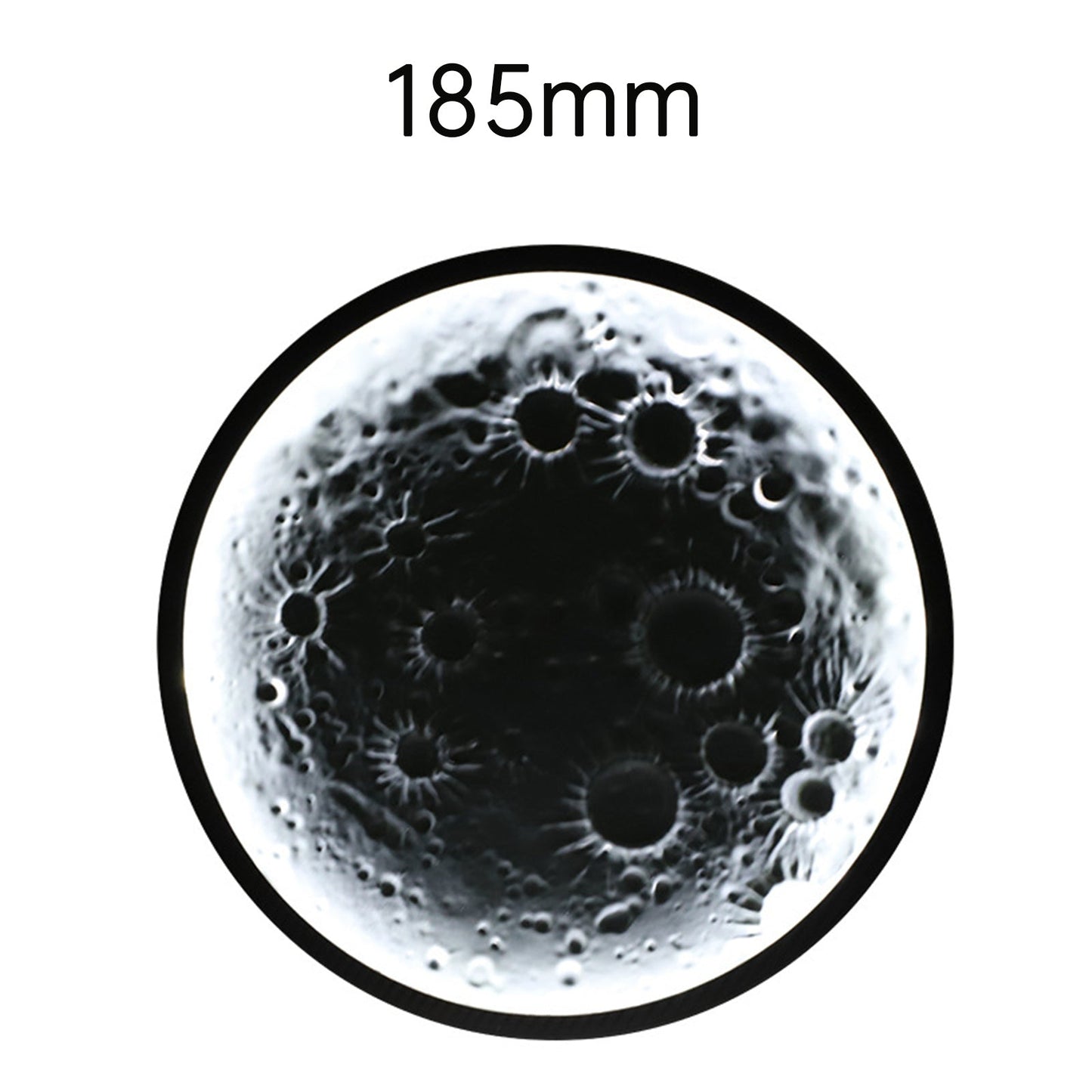 Lampada decorativa a forma di luna in rilievo per lunotto posteriore dell'auto