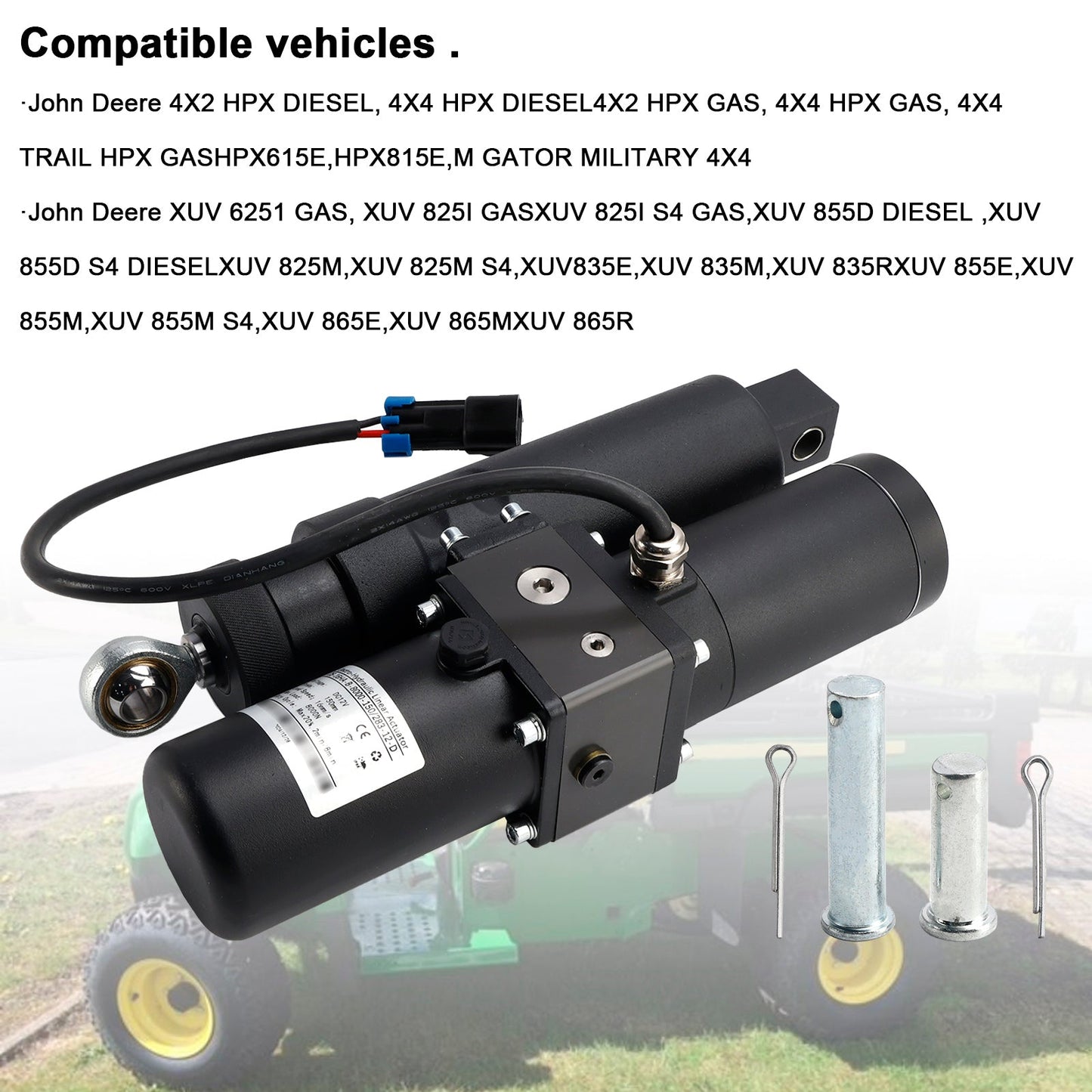 Attuatore di sollevamento elettrico del cassone di carico Gator Per 19215080 Per John Deere XUV 835 836 855 865