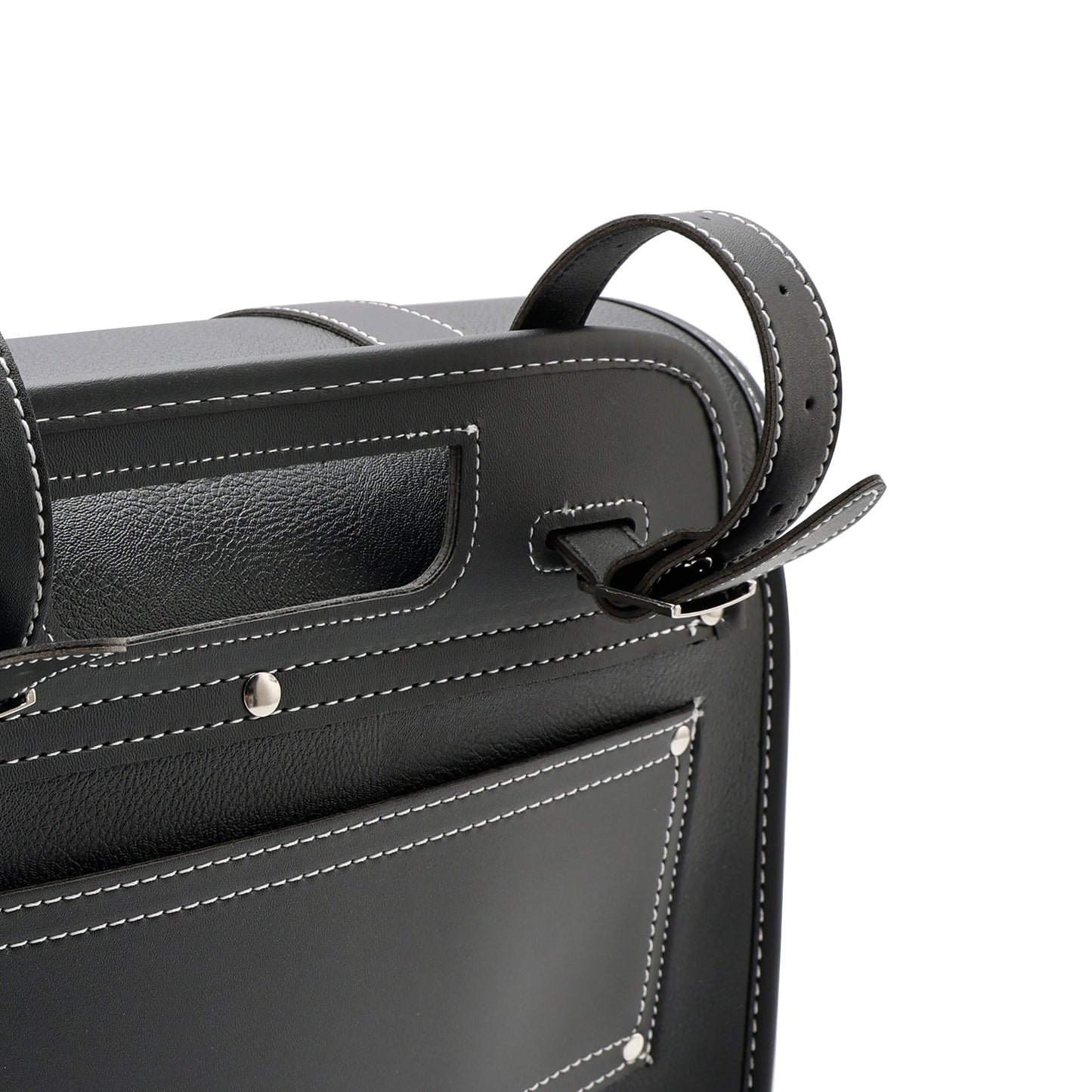 Borsa posteriore in PU Borsa laterale Borsa posteriore Borsa portaoggetti nera per moto