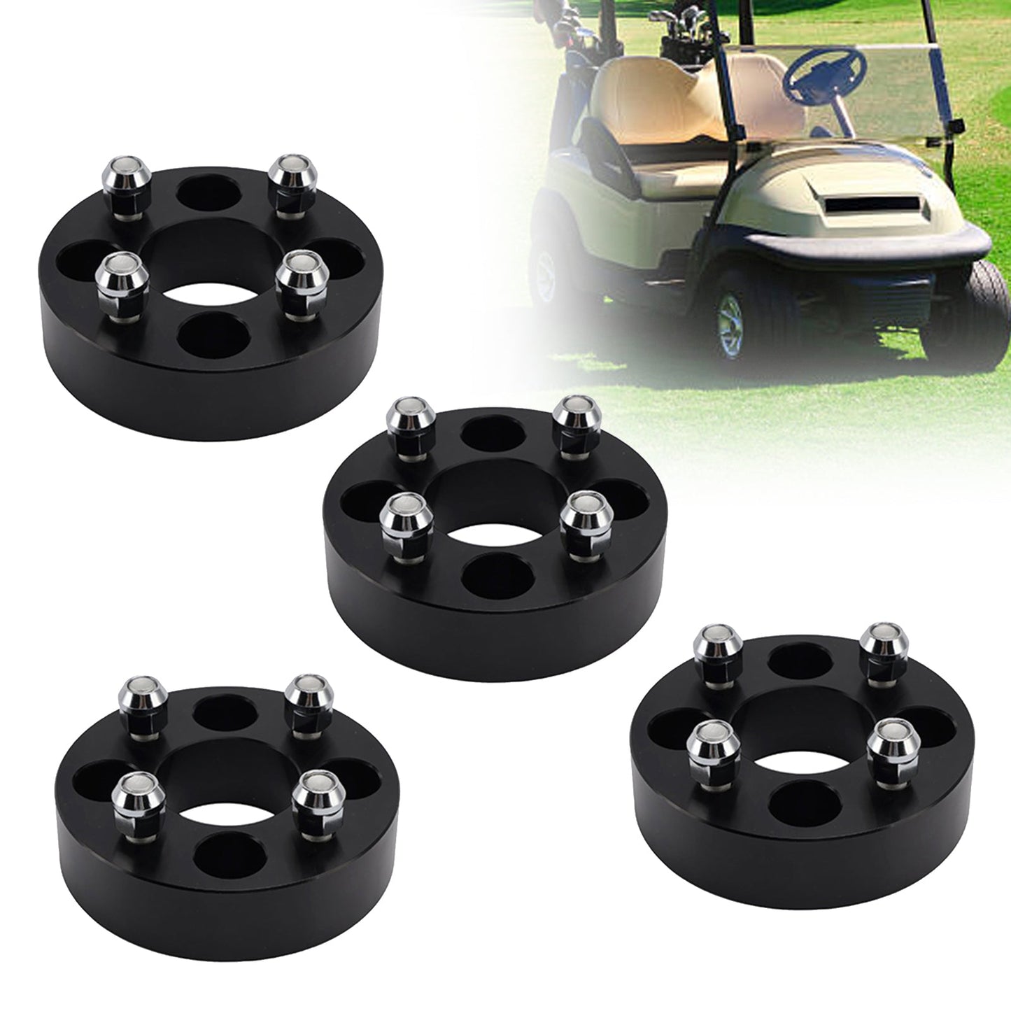 Kit distanziali per ruote da golf cart con dadi da 1,5 pollici per golf cart Ezgo Club Car