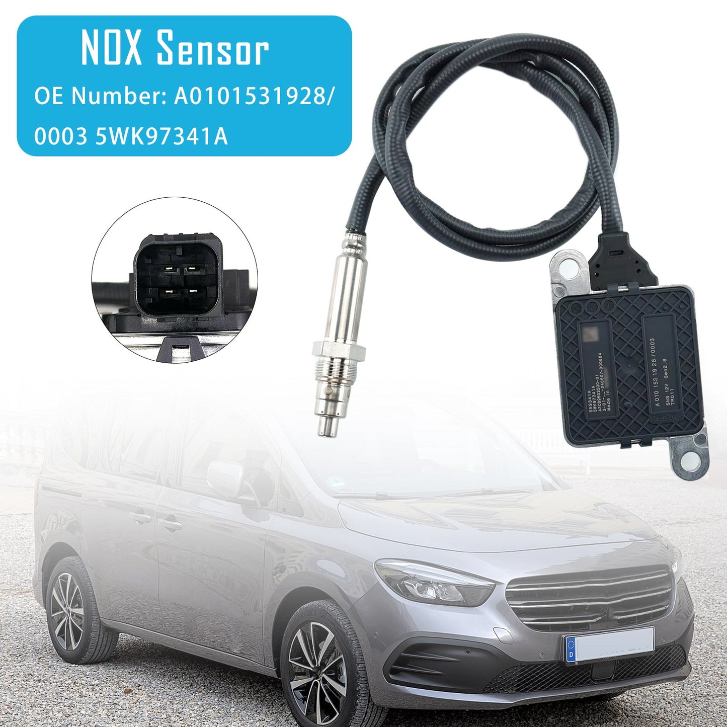 Sensore di ossido di azoto per ingresso diesel A0101531928 per Mercedes-Benz Detroit DD13 DD15 DD16 12V