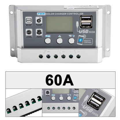 Regolatore solare PWM 10A-60A APP mobile Regolatore solare di controllo intelligente