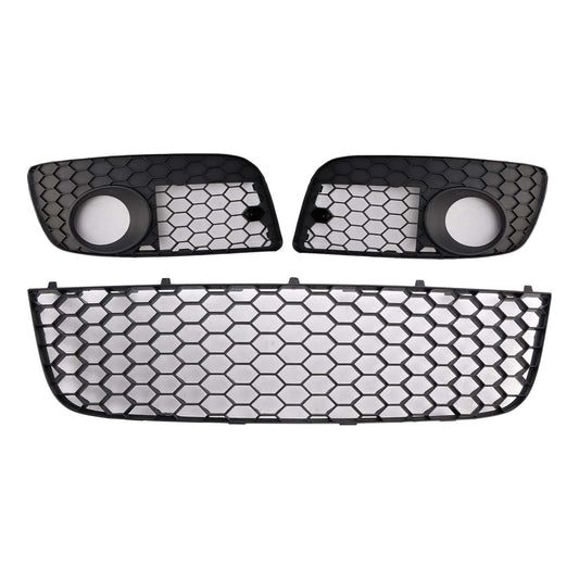 Griglia paraurti anteriore inferiore + copertura fendinebbia per VW Golf MK5 GTI 2006-2009, 3 pezzi.