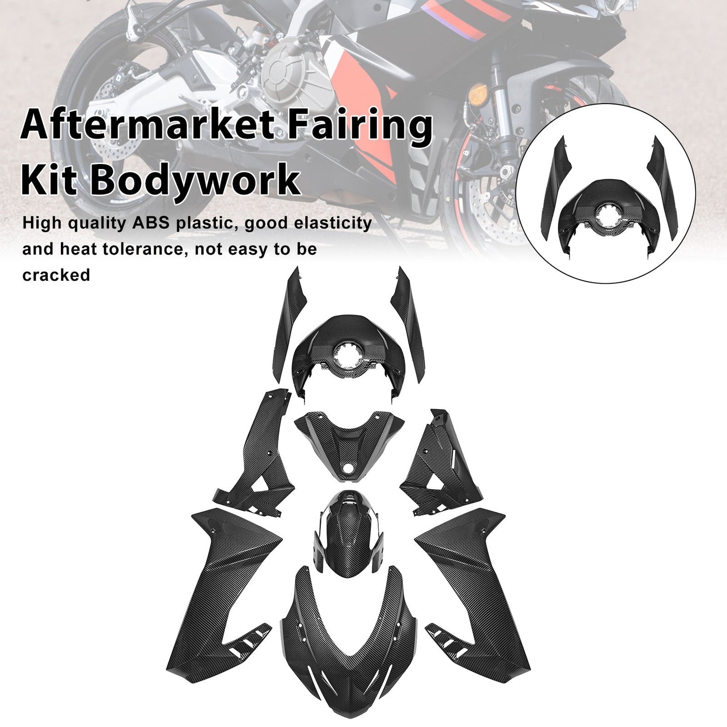 Kit carenatura in plastica ABS a iniezione per Aprilia RS457 2024-2025