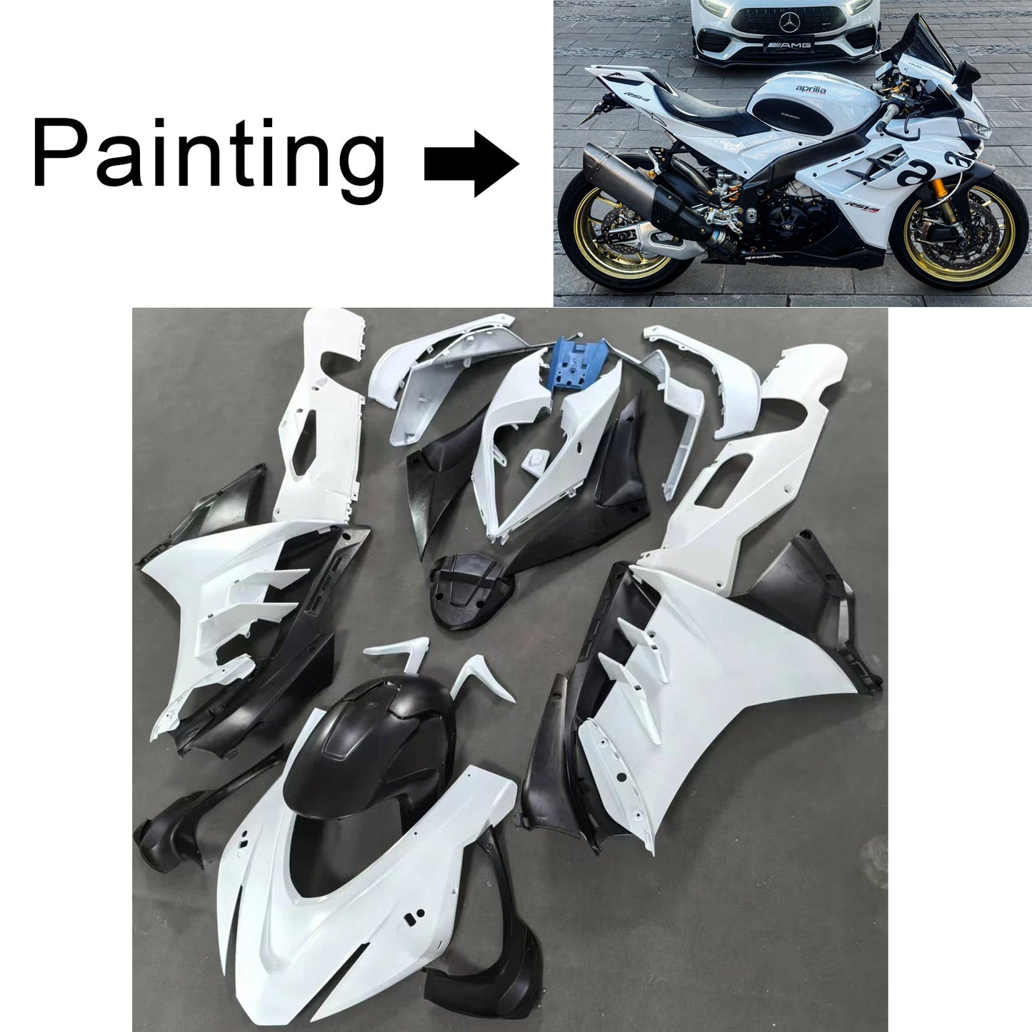 Kit carenatura iniezione Aprilia RSV4 1100 2022-2024 Carrozzeria plastica ABS