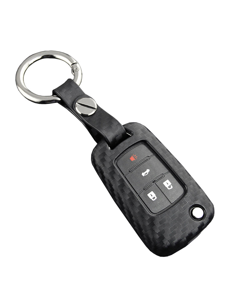 Custodia in similpelle e silicone per chiave auto con fibbia per Chevrolet