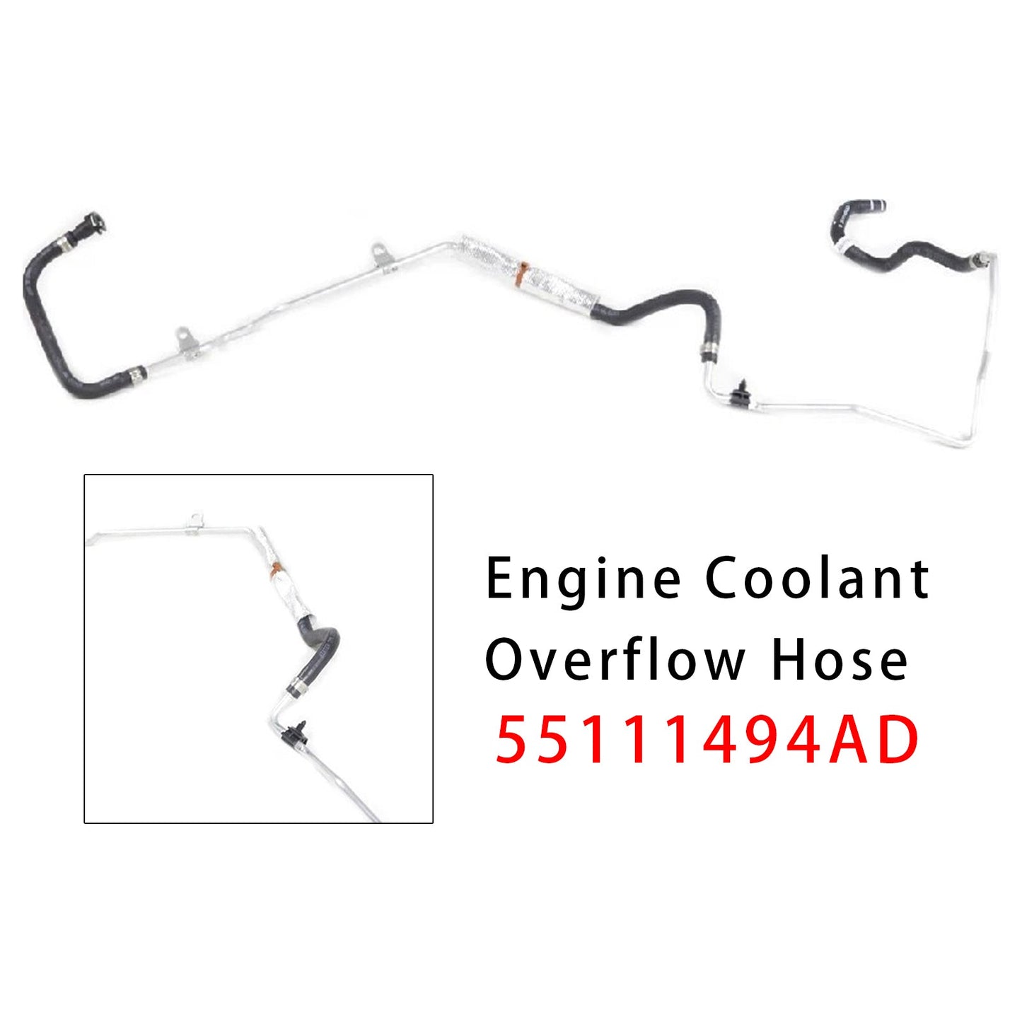 Tubo di troppo pieno del liquido di raffreddamento del motore 55111494AD per Dodge