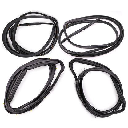 Guarnizione in gomma per porta anteriore e posteriore Nissan D22 Frontier 4 porte cabina doppia 1998-2005 4 pezzi 80831-2S400