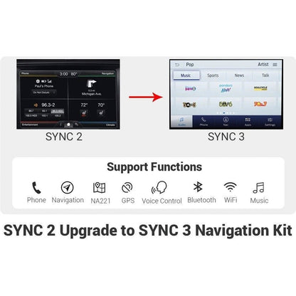 Kit di aggiornamento da SYNC 2 a SYNC 3 3.4 per modulo APIM Ford Sync3 Carplay