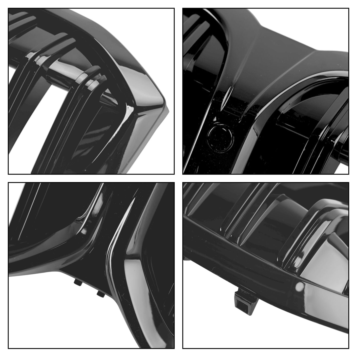 Griglia a rene anteriore nera lucida per BMW Serie 3 G20 G21 G28 320i 330i M340i 2023-2024