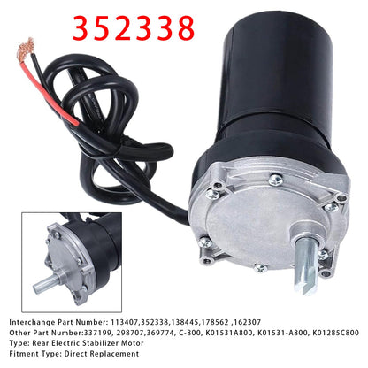 352338 Motore stabilizzatore elettrico posteriore per martinetti stabilizzatori 337199 298707 369774
